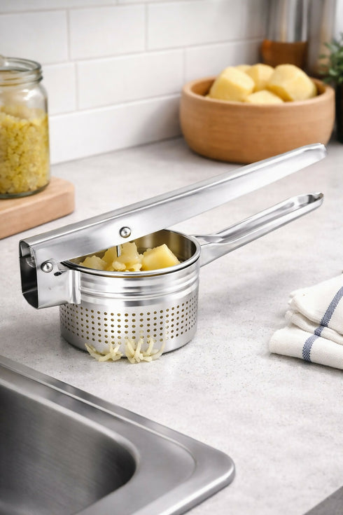Stainless Steel Potato Masher Press Kitchen Tool with Handle