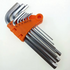 9pcs Non Magnetic Long Arm 1.5 2 2.5 3 4 5 6 8 10 mm Flat square Head Plastic Folding Hex Allen Key Wrench Set Spanner