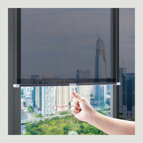 No Drilling Retractable Roller Window Shades - 58 x 125cm