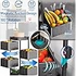 Rotating Vegetable Storage Shelf Square Storage Trolley on Wheels 360° Movable Veg Rack (3 Layers, Black)