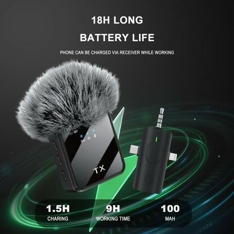 3 In 1 Wireless Microphone Suitable For Vlog Interviewing Live Vlog F11-2