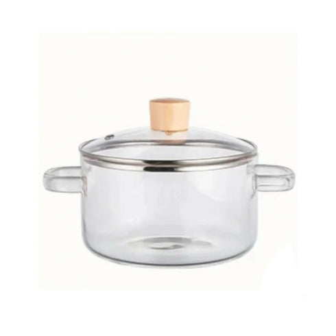 Borosilicate Glass Pot with Glass Lid