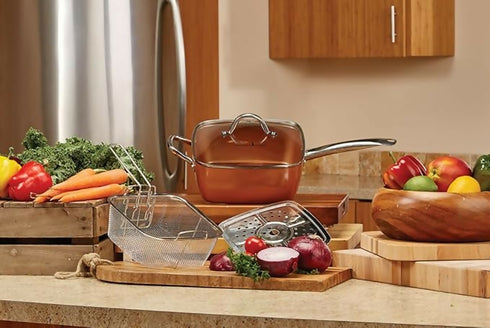 Copper Square Casserole Pan Set