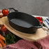 24cm - Cast Iron Skillet with Wooden Base Mini Cast Iron Plates