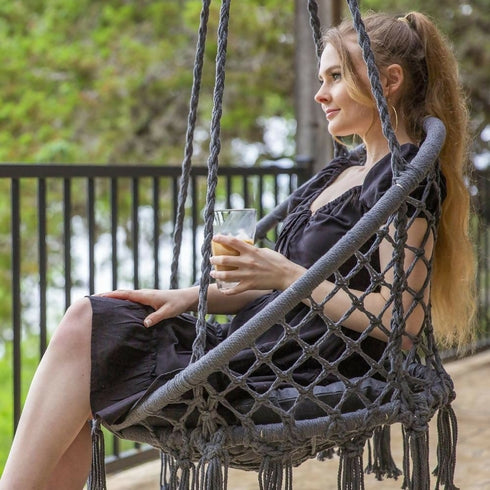 Decor Hanging Woven Macrame Hammock Swing Chair