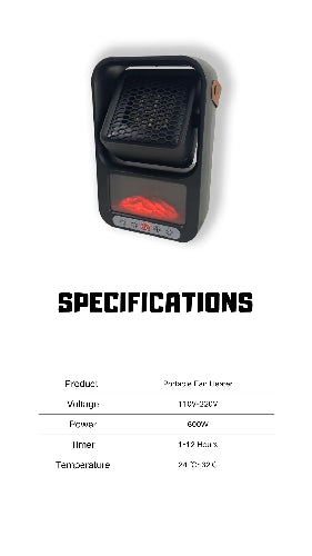 Handle Mini Fire Heater 110V 220V Table Air Warmer Electric Heater Fan