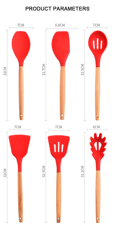 silicone utensil set