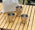 Outdoor camping foldable stainless steel cup 4pcs set