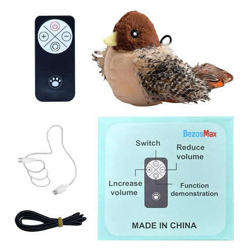 Flapping Bird Cat Toy, Bird Flapping Wings Cat Toy - No Flying