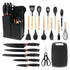 Silicone Kitchen Utensil Set, 19-Piece -Black