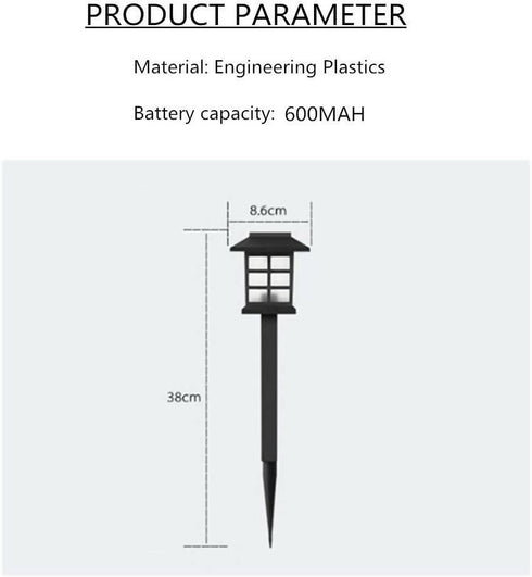 6 Pcs Solar Garden Lawn Lights
