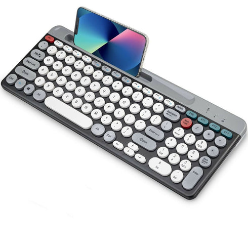 Fashion Phone Slot Portable Wireless Bluetooth Dual-Mode Keyboard