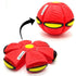 Flat Ball Frisbee UFO Flying Disc & Throwing Ball - Red/Spaceship Crimson