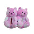Comfy Warm Teddy Bear Winter Slippers Purple Pink 26cm