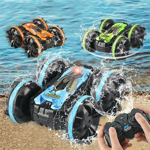 RC Car Stunt Tumbling Rotation Amphibious Off-road Remote Control Car Children Boys Toy