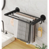 Multi-Functional Wall Mounted Towel Hanger Holder Rack-white