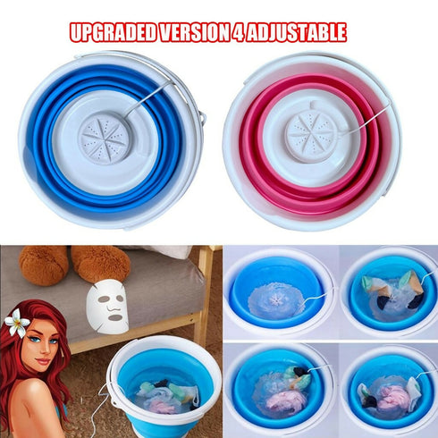 Mini Laundry Machine Folding Washing Machine Washer USB Powered Convenient-pink