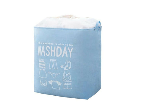 Washday Collapsible Laundry Bag - Blue