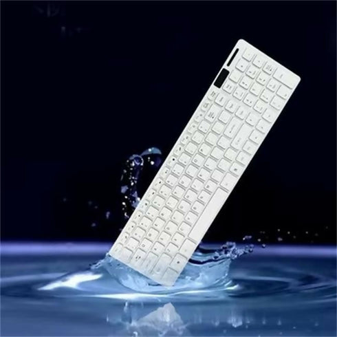 Ultra-thin Wireless Keyboard And Mouse Combo Set - White