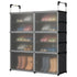 Upgraded Shoe Rack for Home Plastic, Portable Shoe Rack with Dustproof Door