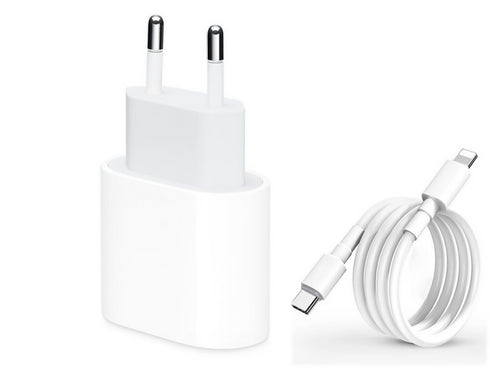 18W USB Type-C Power Adapter & USB Type-C to Lightning Cable for iPhone