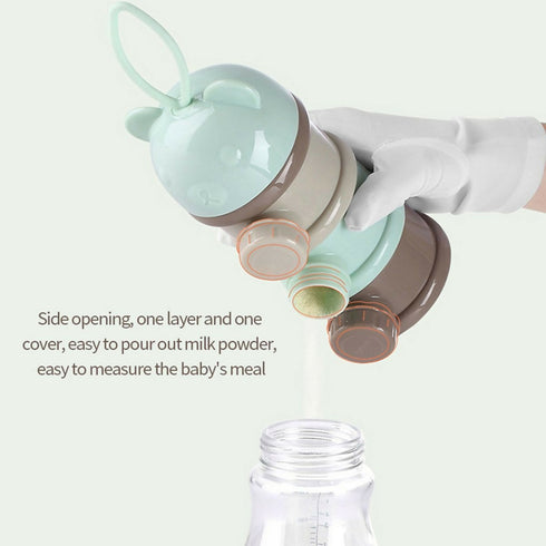 Multi-Compartment Milk Powder Container With Sealed Lids