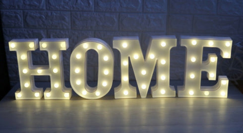 LED Letter Lights - HOME