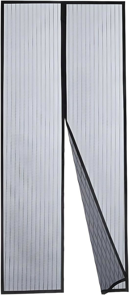 Magic Mesh - Hands-Free Screen Door-black
