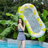 Inflatable Pool Raft Lounger with Lemon Pattern