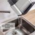 Stainless Steel Organiser With Soap Dispenser And Storage Compartment