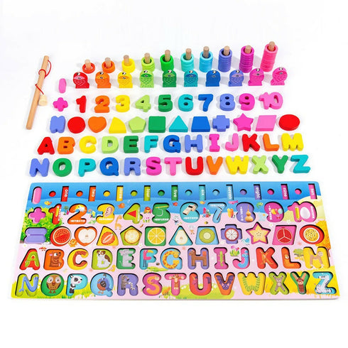 6 in 1 Toy Logarithmic Board Numbers & Maths Educational Toys (Multicolour)