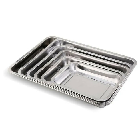 Rectangular Stainless Steel Roasting Pan - 6Pack With Mixed Sizes