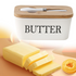 Ceramic butter case with knife