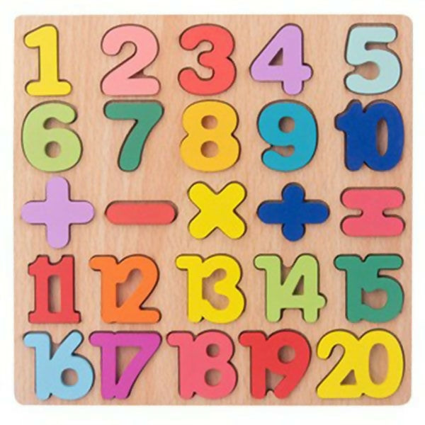 Number Puzzle Wooden Kid Toy 123