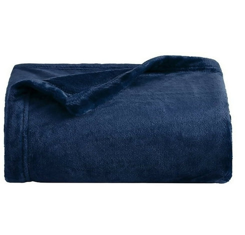 Portable Lightweight Plain Fleece Throw Blanket