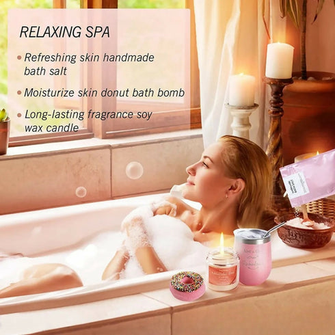 Women Spa Gifts Set Contains 9 Items Self Care Unique Female Birthday Gift