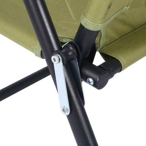 Outdoor Camping Double Folding Chair Picnic Portable Beach Chair - Brown