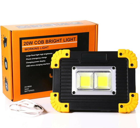 Portable LED Work Light, Rechargeable Floodlight