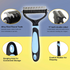 Double Sided Pet Dematting Comb for Large Dogs - Blue