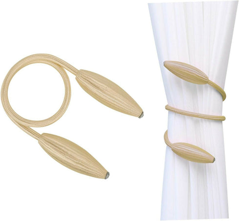 2 Pack Curtain Tiebacks -Cream