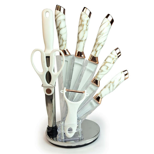 Marble Handle Non Stick Coating Chef's Knives Set