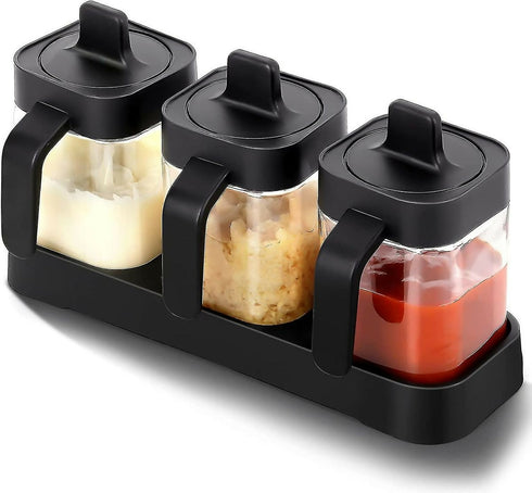 3-Piece Glass Spice Jar Set