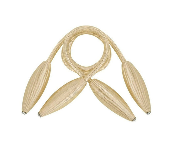 2 Pack Curtain Tiebacks -Cream
