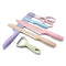 6 Piece Corrugated Colorful Kitchen Knife Set