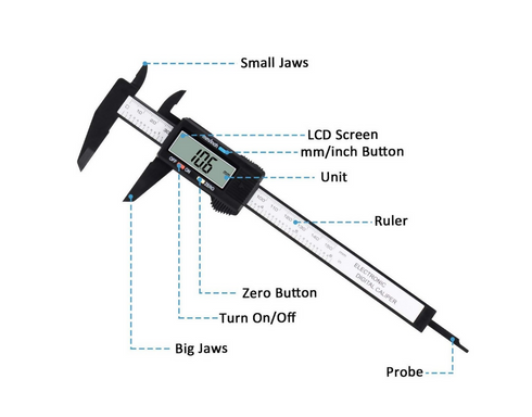 Digital Caliper 150mm Calipers Measuring Tool with Large LCD Screen