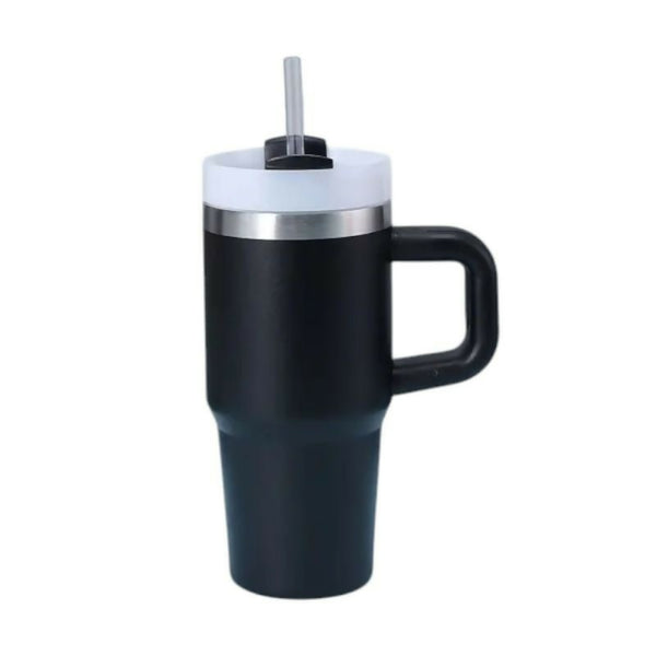 Tumbler with Handle and Straw