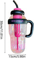 1200ml Cute Water Bottle with Straw for Milk, Juice, Tea, Coffee, and Beverages