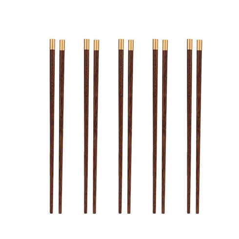 ECOCO- 10 piece wooden chopsticks - Golden summit