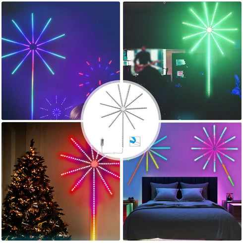 Fireworks LED Lights - Sync with Music, Remote Control, RGB Room Lights