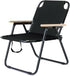 Folding Camping Chair with Handle, Wooden Armrests